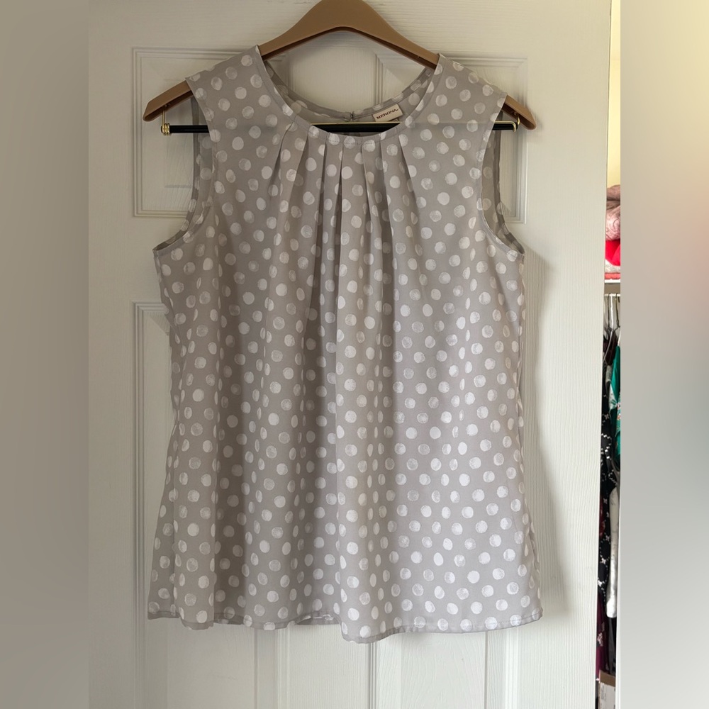 Merona Gray Polka Dot Sleeveless Camisole